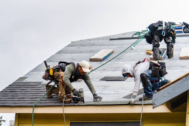 Professional Gutter Installation technician working in Elverson, PA